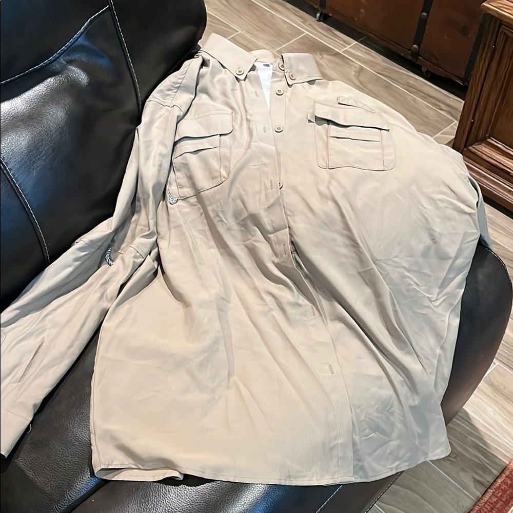 Tan Button-Up Shirt (bought for safari!)